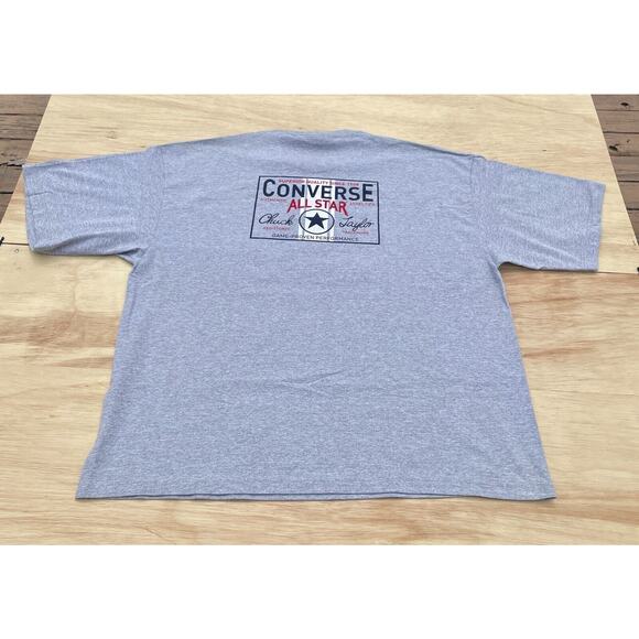 VINTAGE CONVERSE All Star Chuck Taylor Shirt Short Sleeve Men's Gray SIZE 3XL - Picture 5 of 6